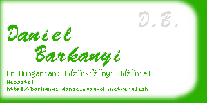 daniel barkanyi business card